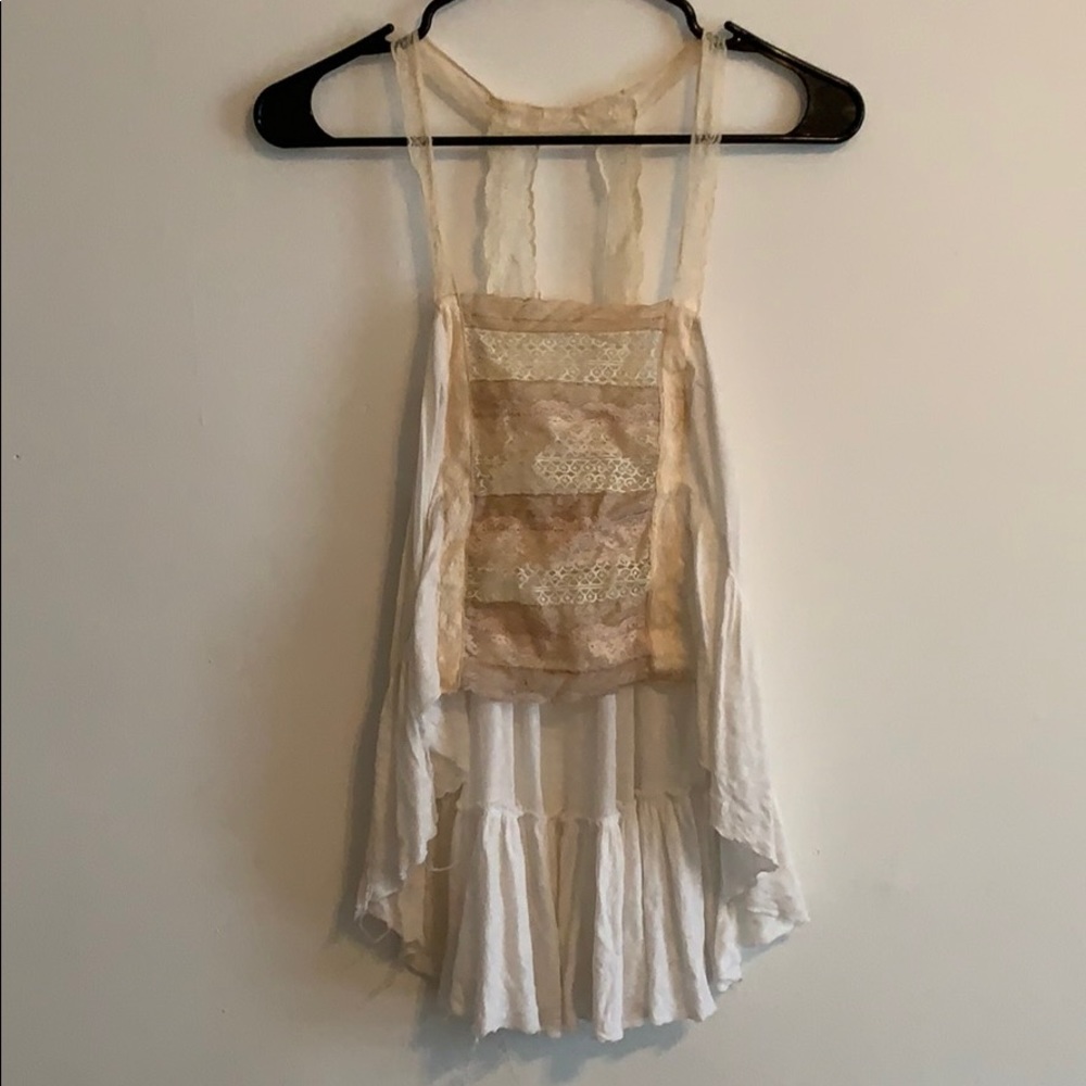 Free people linen and lace tank